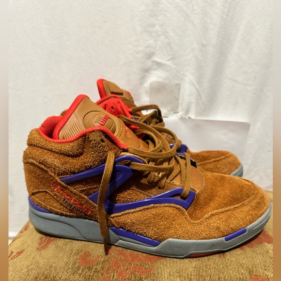 Reebok Pump Omni Lite Brown Suede Very Rare size 9.5 - Picture 3 of 8